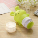 75ml Cute Rabbit Silicone Squeeze Bottle Travel Lotion Container (Green) Newly