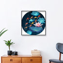 Part Embroidery Stamped Cross Stitch DIY lotus pool Cotton Thread 11CT