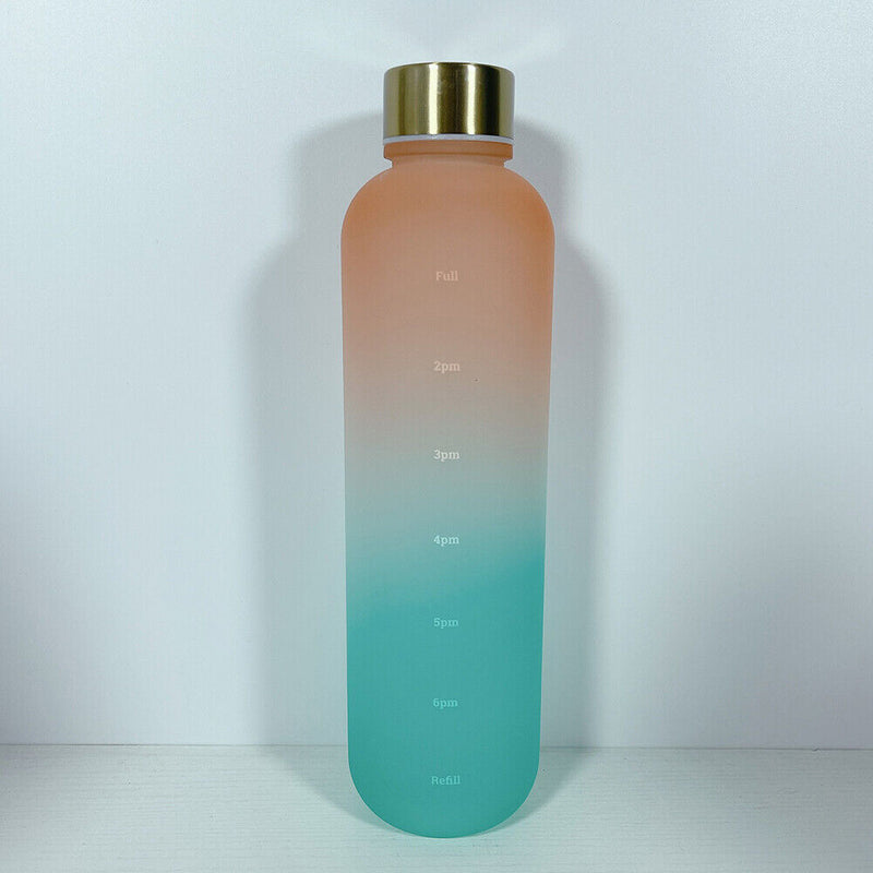 1000ml Water Bottle Frosted Outdoor Sports Drinking Kettle (Orange Green)