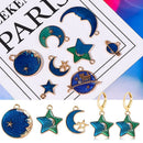 Sky Stars Moon Pendant Material DIY Earrings Dangle Charms Jewelry Pendants
