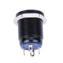 12mm Waterproof Flat Head Top Metal Momentary Push Button On/Off Switch m