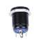 12mm Waterproof Flat Head Top Metal Momentary Push Button On/Off Switch m