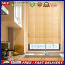 Self-Adhesive Pleated Blinds Half Blackout Window Curtains (Brown 60X150cm)