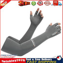 Ice Arm Sleeves Unisex UV Protection 2 Finger Arm Cover (Half Finger Gray) Newly