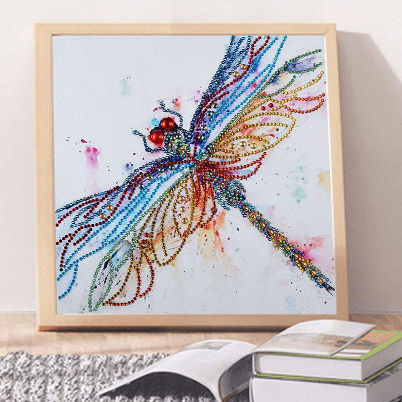 5D DIY Special Shaped Diamond Painting Dragonfly Cross Stitch Embroidery Newly