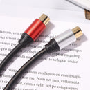 Metal 1 Male to 2-RCA Female Adapter Stereo Y Adapter Splitter Audio Cable Newly
