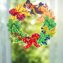 DIY Diamond Art Flower Wreath Mosaic Hanging Craft Rhinestone Wreathes Gifts