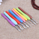 8pcs/Set Soft TPR Handle Crochet Hook Knitting Needles Weave DIY Tools