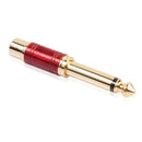 REXUS 6.35mm Male Mono Plug to RCA Female Audio Adapter Converter(Red) Newly