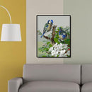 40x50cm Coloring Painting Canvas Drawing Two Blue Birds Digital Coding Picture