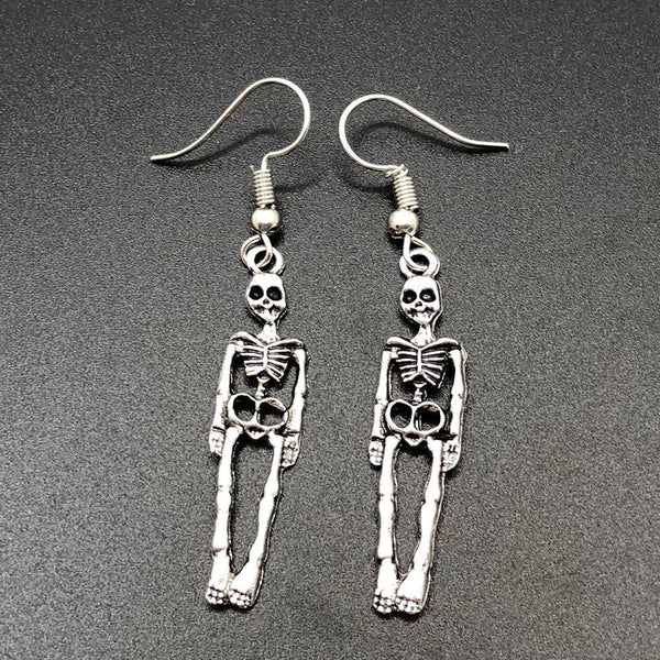 Human Skeleton Pendant Skeleton Earrings Fashion Jewelry Halloween  Earrings