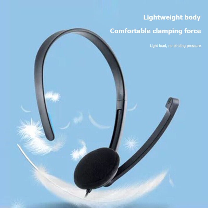 Service Headphone Telephone Wired Phone Headset Retractable Headband for Phones