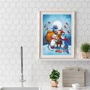 Oil Paint By Numbers Blue Cat Coloring Picture Drawing