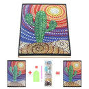 DIY Cactus Special Shaped Diamond Painting 60 Page A5 Notebook School Stationery
