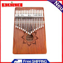 17 Keys Thumb Piano Wood Kalimba Musical Instrument with Tuning Tool Storage Bag
