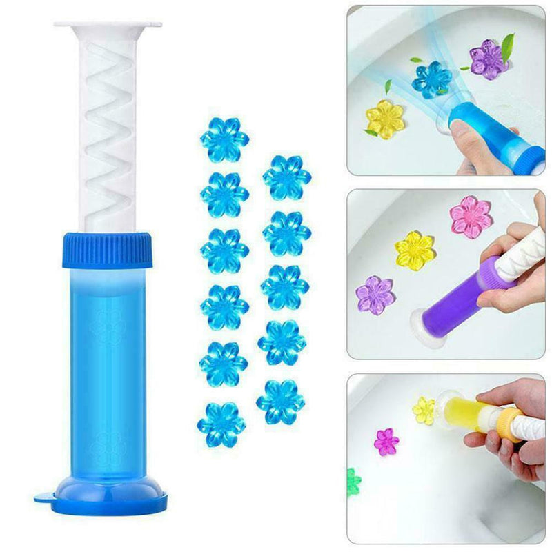 Toilet Deodorant Bathroom Spray Air Freshener Bowl Flower Gel Cleaner C8E1