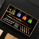 Starry Sky Glass Fountain Dip Pen Stationery Ink Calligraphy Pen (Burning) Newly