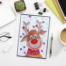 DIY Christmas Elk Special Shaped Diamond Painting 60 Pages A5 Students Notebook