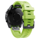 26mm Silicone Strap for Garmin Fenix 7X/6X/5X/5X Plus/3 Sport Watch (Green)