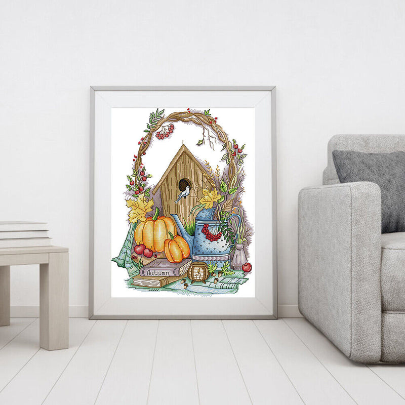 Part Embroidery Autumn Impression Counted Cross Stitch 14CT Cotton Kits