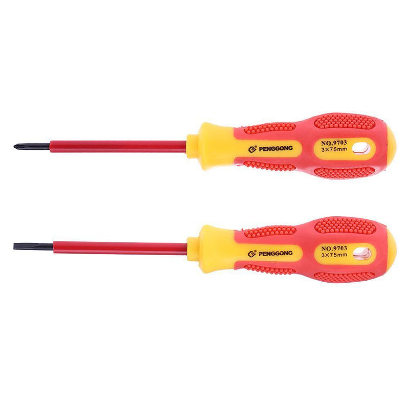 Multi-purpose Electrician\'s Insulated Magnetic Electrical Screwdriver(Cros
