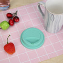 Wheel Silicone Cup Lids Heat-resistant Dust-proof Bowl Cover (Mint Green) Newly