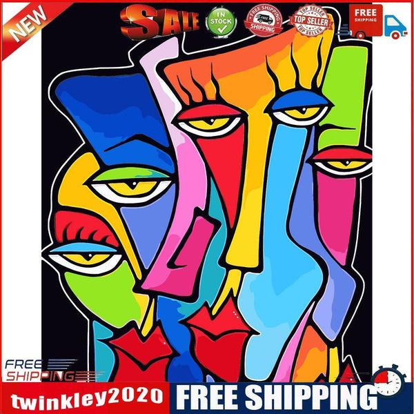 Abstract Design Painting By Numbers Acrylic Paint Canvas Wall Art Picture