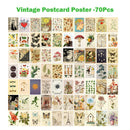 70pcs Wall Poster Postcard Set Retro Boho DIY Wall Ornaments Art Painting Newly