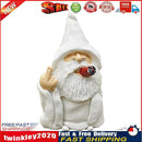 Smoking Gnome Garden Statues Outdoor Dwarf Ornaments Sculpture Decor (A) Newly