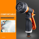 Garden Lawn Hose Nozzle Head Water Sprayer Red - 8 SPRAY PATTERNS~