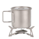 Ultralight Folding Portable Titanium Alcohol Stove Cooker Outdoor 2Q6W X0A3