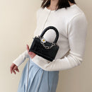 Ladies Mini Shoulder Handbags Women PU Leather Flower Chain Crossbody Tote Bag
