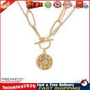 Compass Map Pendant Choker Double Layer Women Thick Chain Necklace Jewelry Newly