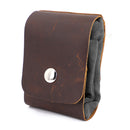 Outdoor Leather Canvas Bushcraft Bag Camp Foraging Pouch with Belt (Black) Newly