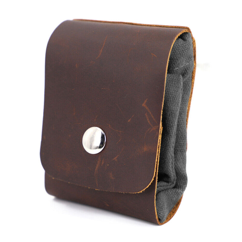 Outdoor Leather Canvas Bushcraft Bag Camp Foraging Pouch with Belt (Black) Newly