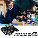 PCI-E Adapter PCI-Express 1x to 16x 1to 4 USB 3.0 Mining Riser Card Molex 4 Pin