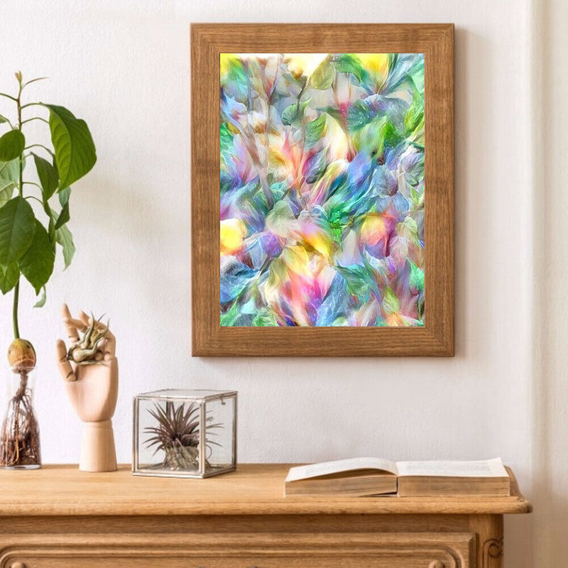Colorful Leaves Oil Paint By Numbers Kits Canvas Picture Wall DIY Craft Color