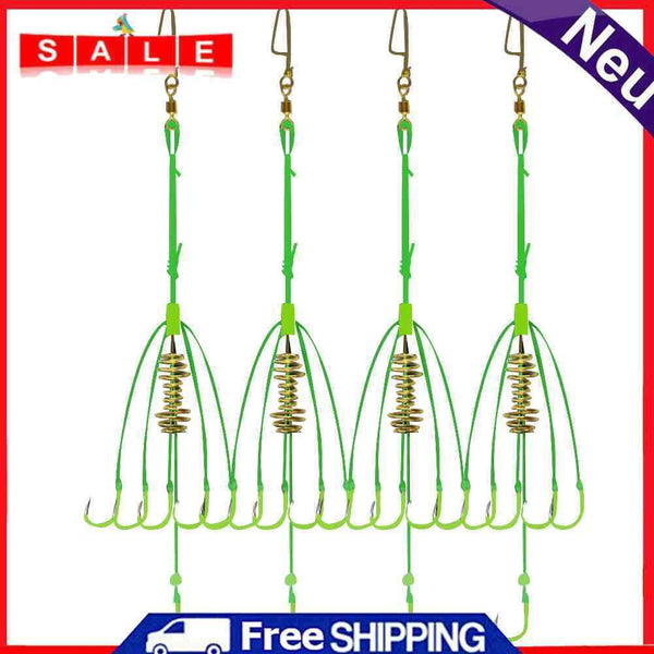 Barbed Fishing Hooks 4pcs Carp Fishhook Jig Set Carp Fishing Accessories Tackle
