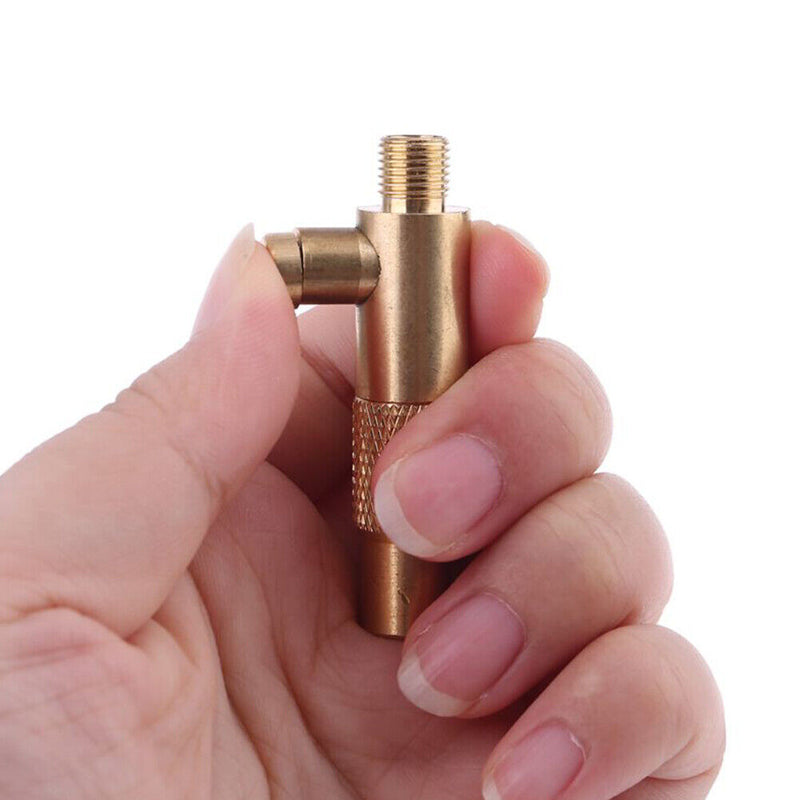 Brass Car Tire Inflator Valve Stem Connector Pump Chuck Adapter with Deflat