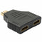 1080P PVC Male Plug to Double HDMIS Female 1 in 2 Out Adapter Splitter UKQQ I0H5