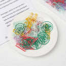 Shape Stationery Metal Clamp Color Paper Clip Boxed shape Folder Memo Clamp