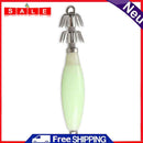 5pcs 95mm*0.9mm Noctilucent Squid Cuttlefish Sleeve Lure Hook Bait Fishhook