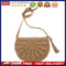 Tassels Beach Messenger Handbag Women Girl Crochet Straw Shoulder Bag/Khaki