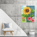 Letter Sunflower Oil Paint By Numbers DIY Frameless Drawing Picture for Adults
