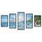 #A Full Cross Stitch 11CT 5 Panels Sailboat DIY Craft Home Decoration Hanging Pa