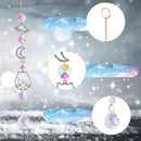 #A Crystal Wind Chimes Colorful Planet Star Moon Metal Hanging Prisms Light Catc