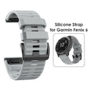 Silicone Band Strap for Garmin Fenix 6 5 Forerunner 935 Quatix 5 (Grey) Newly