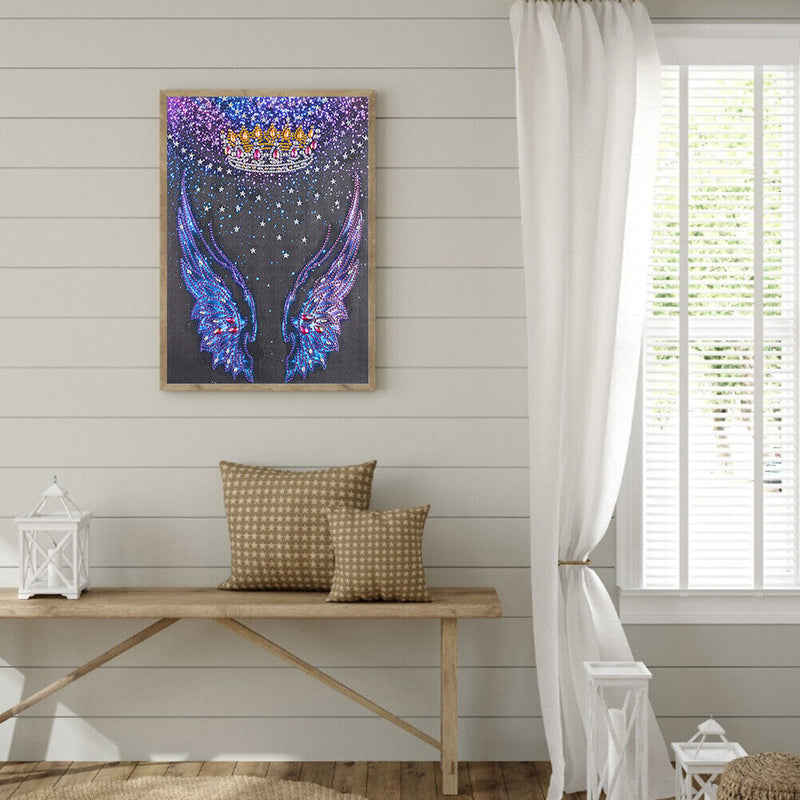 Partial Special Shape Drill Diamond Paint Angel Wing Mosaic Rhinestone Picture