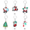 Year Soft Pvc Cartoon Keyring Hanging Pendant Key Buckle Keychain Santa Claus