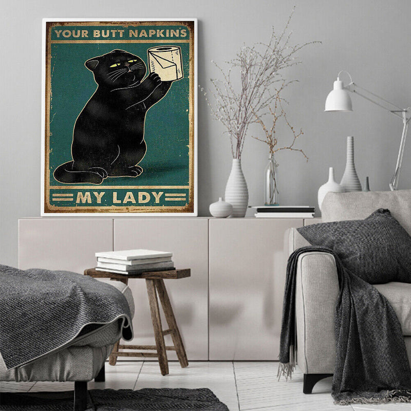 Retro Animal Poster Oil Paint By Numbers Kits Canvas DIY Home Decoration Gi